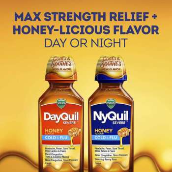 Vicks DayQuil & NyQuil Severe Cold & Flu Honey Liquid