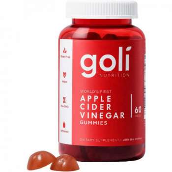 Goli Apple Cider Vinegar Gummy Vitamins (Vitamin B12),  60 Count | USA