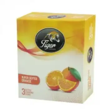 Tiger Super Dotted Orange Flavored Condom, 1 Packet