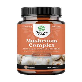 Natures Craft Mushroom Complex, natural for your nootropic brain, 60 Capsules, USA
