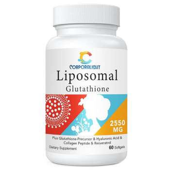 Corporalight Liposomal Glutathione, 2550mg,  Enhanced Absorption - Liposomal Delivery, Active Form L-Glutathione, 60 Soft gels | USA Made