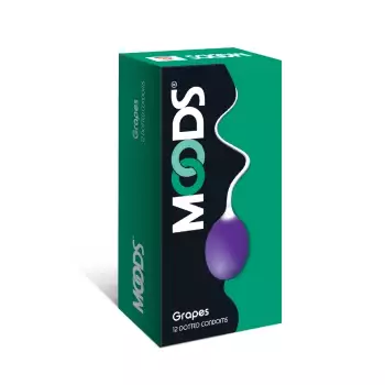 Moods Grapes Flavored Dotted Condom 12pcs Packet