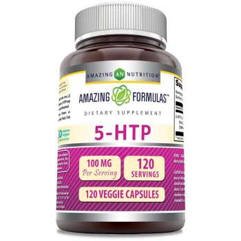 Amazing Formulas 5-HTP (Hydroxytryptophan) Supplement | 100 Mg Per Serving | Veggie Capsules | Non-GMO | Gluten Free | Made in USA