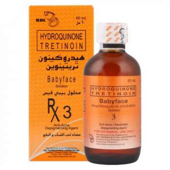 Rdl Hydroquinone Tretinoin Baby Face RX3 Solution | 60ml Bottle