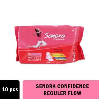 Senora Confidence Wings (Folded) Regular Flow Sanitary Napkin 10 Pads