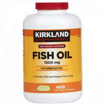 Kirkland Signature Fish Oil 1000mg, 400 Softgels | USA