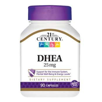 21st Century DHEA 25 mg Capsules, Support balanced hormone levels, 90 Count, USA