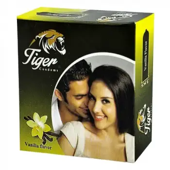 Tiger Vanilla Flavored Condom, 1 Packet
