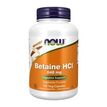 NOW Betaine HCl 648mg 120 Capsules