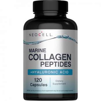 NeoCell Marine Collagen With Collagen Type 1 and 3 and Hyaluronic Acid, With Hydrolyzed Collagen, Skin Health Supplement,120 Capsules, USA