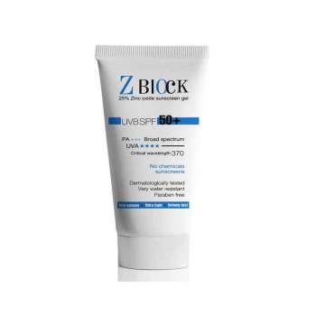 Z-Block Zinc Oxide Sunscreen Gel, SPF 50+