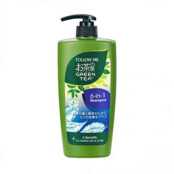 Follow Me 6-in-1 Green Tea Shampoo with 6 Benefits For Healthy Hair and Scalp, 650ml