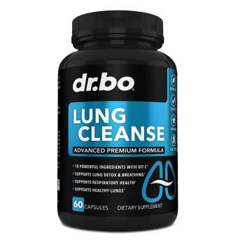 Lung Cleanse Support Supplement - Respiratory Supplements to Quit & Stop Smoking Aids - Herbal Detox for Lungs & Bronchial Health - Smokers Cleanser Breathe Aid for Mucus Clear Relief - 60 Ca