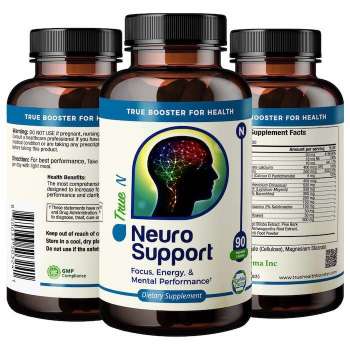 Truemed Neuro Support - Increase Focus, Energy, & Mental Performance, USA, 90pcs