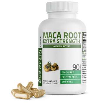 Bronson Maca Root Extra Strength 4000 MG, 90 Vegetarian Capsules | USA Made