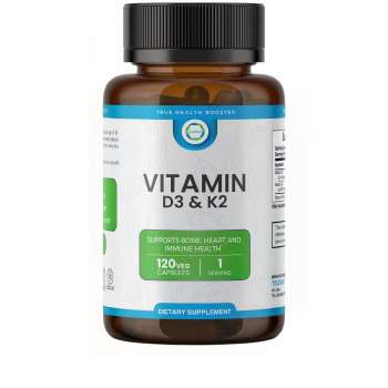 TrueMed Vitamin D3 K2 5000 IU 125 Mcg Vitamin D, 120 Veggie Capsules | USA