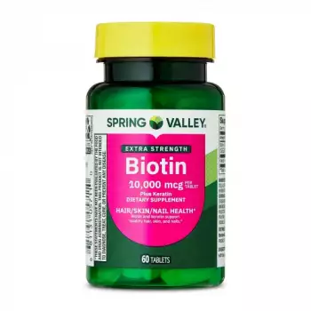 Spring Valley Biotin+Keratin 10,000mcg | 60 Tablets