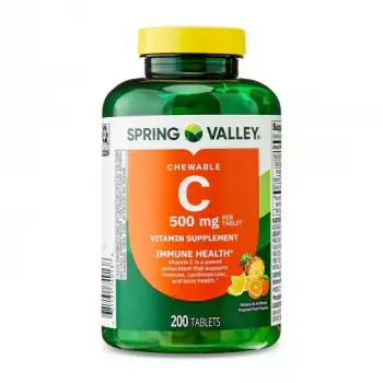 Spring Valley Vitamin C 500mg | Tropical Fruit Flavors | 200 Tablets