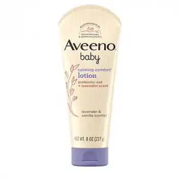 Aveeno Baby Calming Comfort Lotion with Prebiotic Oat, Lavender+Vanilla Scent 227g