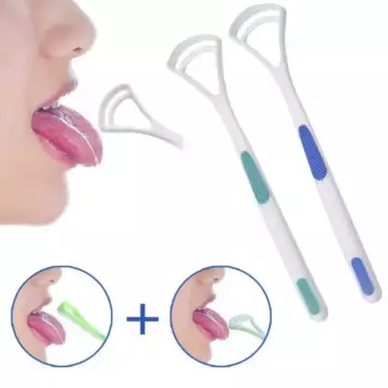 Tongue Brush, Tongue Scraper, Tongue Cleaner, Dental Brush, Tongue Cleaning Tool (1pc)