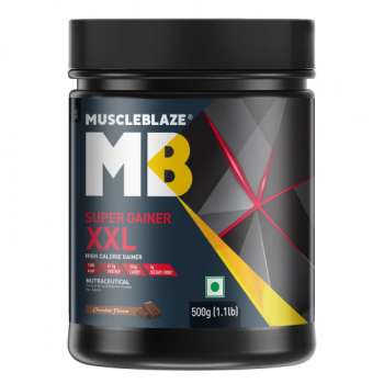 MuscleBlaze Super Gainer Xxl, Chocolate, 500g | Imported