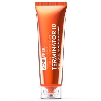 Acne Free Terminator 10 Acne Spot Treatment with Benzoyl Peroxide 10% Maximum Strength Acne Cream Treatment, 1 Ounce, USA