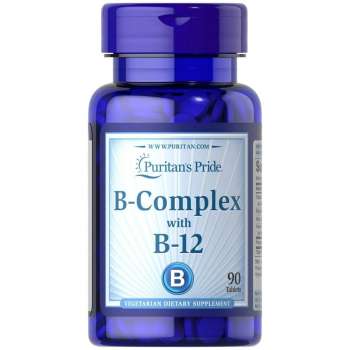 Puritan’s Pride Vitamin B-Complex and Vitamin B-12, 90 Tablets, | USA