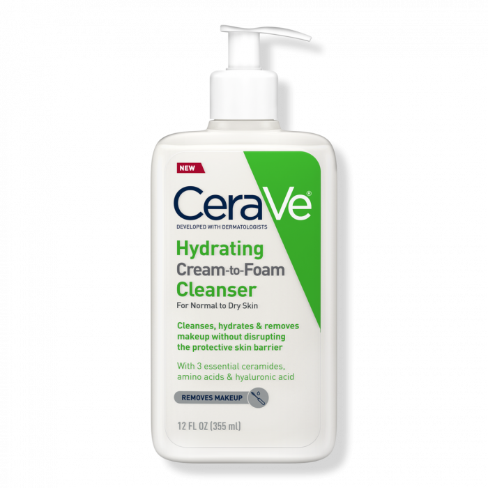 Cerave Hydrating Cream to Foam Cleanser For Normal to Dry Skin 355ml