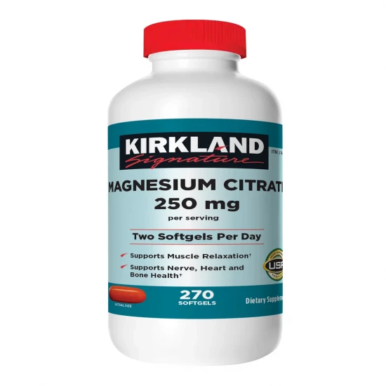 Kirkland Signature Magnesium Citrate 250mg Softgels | 270 Count