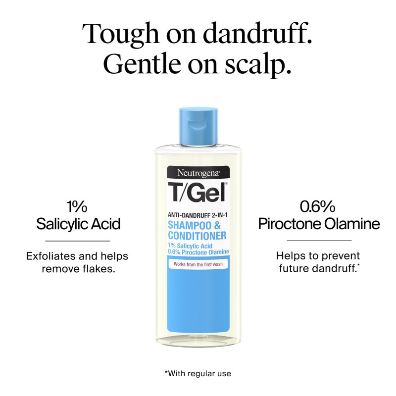 Neutrogena T/Gel 2in1 Anti Dandruff Shampoo - 250ml - Buy Online in Bangladesh | ePharma