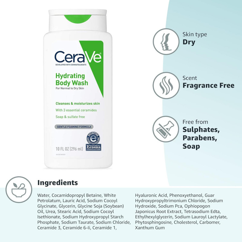 Cerave Hydrating Body Wash 296ml - Buy Online in Bangladesh | ePharma