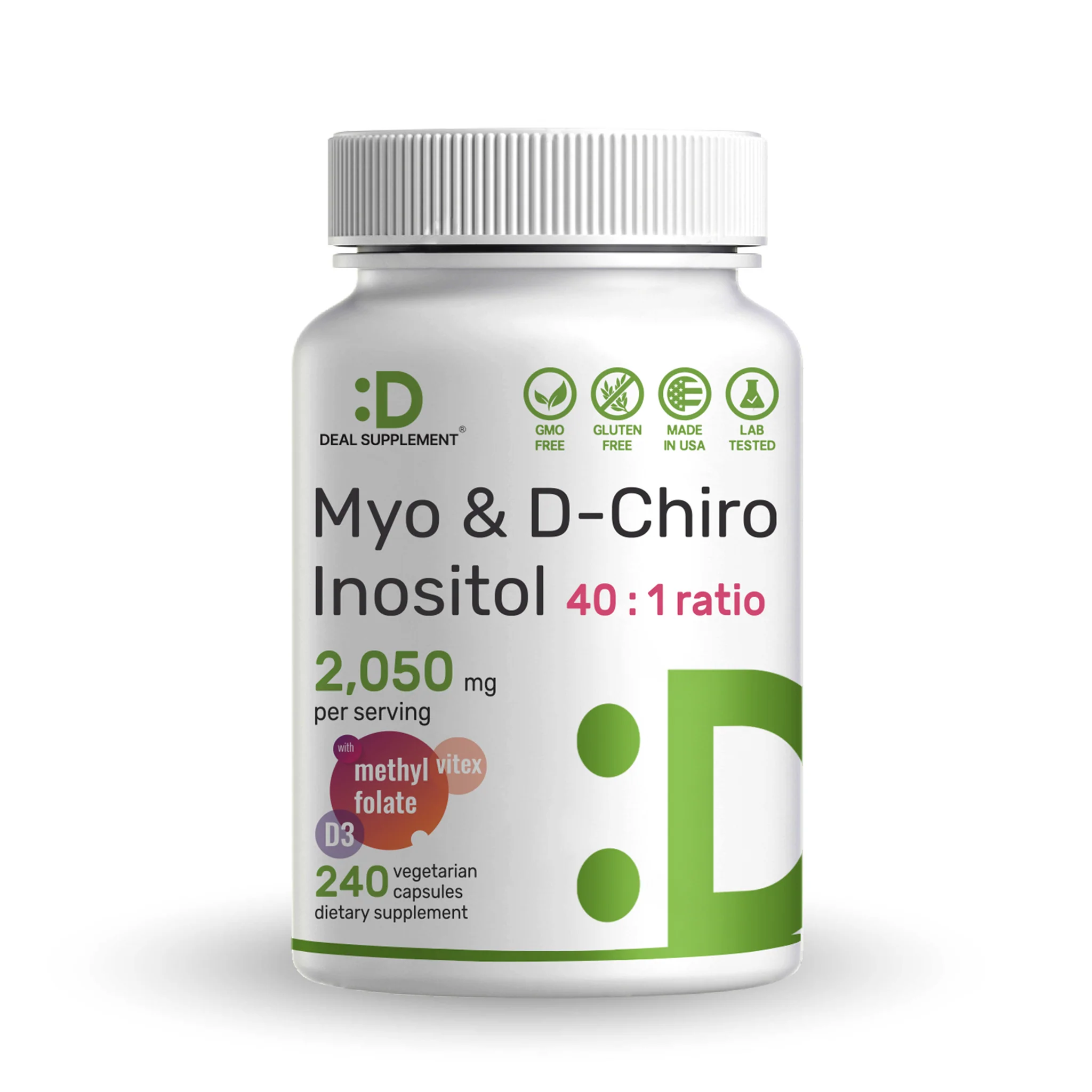 Myo-Inositol And D-Chiro Inositol (40:1) 2,050mg Per Serving, 240 Capsules - Buy Online in Bangladesh | ePharma