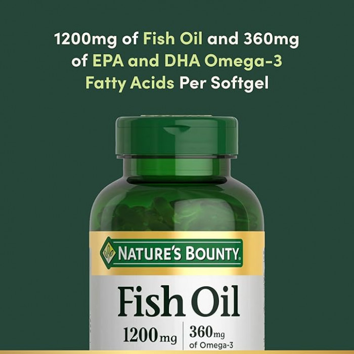 Nature's Bounty Fish Oil 1200 Mg Omega-3 360 Mg, 120 Softgels | USA Made - Buy Online in Bangladesh | ePharma