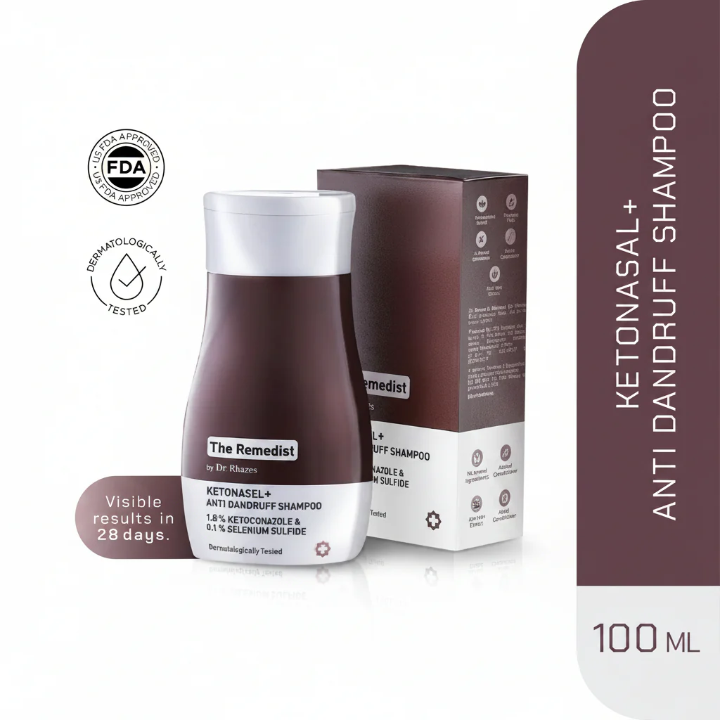 The Remedist by Dr Rhazes Ketonasel+Anti Dandruff Shampoo 100ml - Buy Online in Bangladesh | ePharma