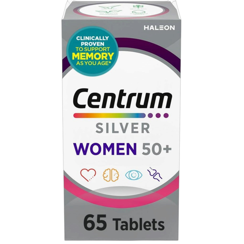 Centrum Silver Women's Multivitamin for Women 50 and Over, 65 Tablets