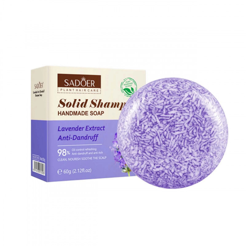 Sadoer Solid Shampoo Handmade Soap Lavender Extract Anti Dandruff - Buy Online in Bangladesh | ePharma