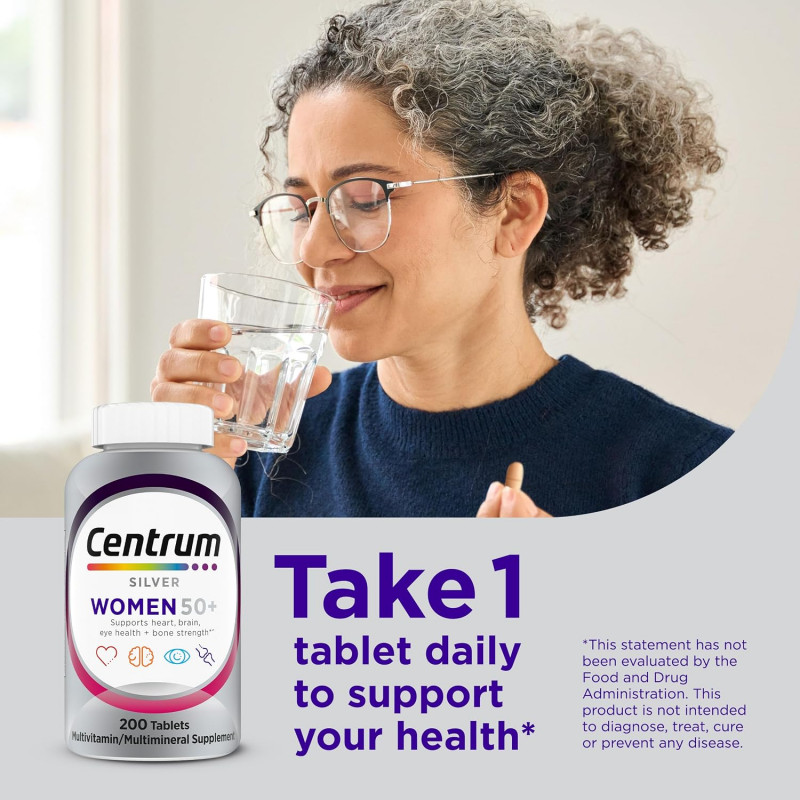 Centrum Silver Women's Multivitamin for Women 50 and Over, 65 Tablets - Buy Online in Bangladesh | ePharma