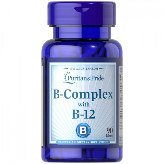 Puritan’s Pride Vitamin B-Complex and Vitamin B-12, 90 Tablets, | USA