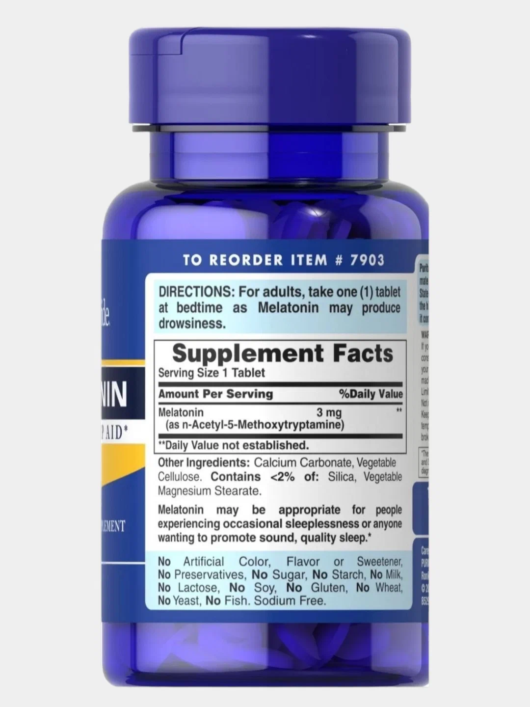Puritan's Pride Melatonin 3mg, 120 Tablets - Buy Online in Bangladesh | ePharma