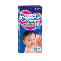 MamyPoko Pants diaper L(9-14kg.) 34pcs.-India